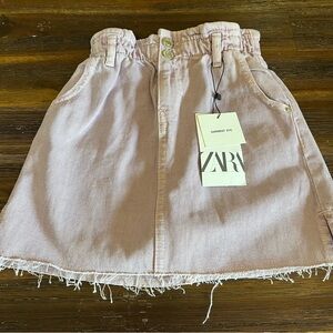 Zara Girls Lavender Denim Skirt NWT